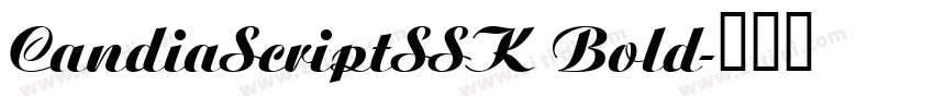 CandiaScriptSSK Bold字体转换